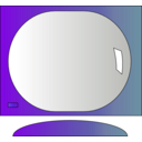 download Computer Screen Icon clipart image with 225 hue color