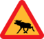 Warning Moose Roadsign