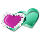 download Valentines Day Heart In A Box clipart image with 315 hue color