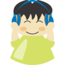 download Boy With Headphone1 clipart image with 0 hue color