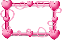 Pink Hearts Frame