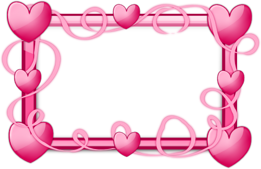 Pink Hearts Frame