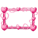 download Pink Hearts Frame clipart image with 0 hue color