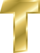 Effect Letters Alphabet Gold