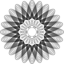 download Guilloche Rosette clipart image with 270 hue color