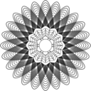 download Guilloche Rosette clipart image with 0 hue color