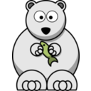 download Cartoon Polar Bear clipart image with 45 hue color