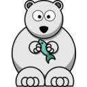 download Cartoon Polar Bear clipart image with 135 hue color