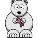 download Cartoon Polar Bear clipart image with 315 hue color