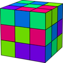 download Rubiks Cube clipart image with 90 hue color