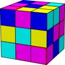 download Rubiks Cube clipart image with 180 hue color