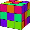 download Rubiks Cube clipart image with 270 hue color