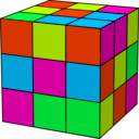 download Rubiks Cube clipart image with 315 hue color