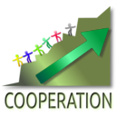 download Cooperation Leads To Success clipart image with 45 hue color