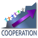 download Cooperation Leads To Success clipart image with 180 hue color