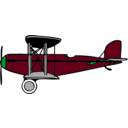 download Blue Biplane With Red Wings clipart image with 135 hue color