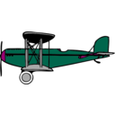 download Blue Biplane With Red Wings clipart image with 315 hue color