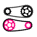 download Bicycle Chain Vector clipart image with 90 hue color