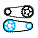 download Bicycle Chain Vector clipart image with 315 hue color