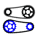 download Bicycle Chain Vector clipart image with 0 hue color