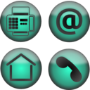 download Four Contact Icons clipart image with 45 hue color