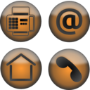 download Four Contact Icons clipart image with 270 hue color