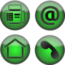 download Four Contact Icons clipart image with 0 hue color