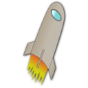 download Space Rocket Whit Fire clipart image with 0 hue color