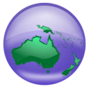 download Oceania Globe clipart image with 45 hue color