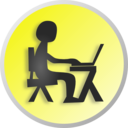 download Working With Laptop clipart image with 0 hue color