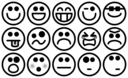 Greyscale Smiley Set