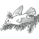 download Coloring Book Willow Goldfinch clipart image with 180 hue color