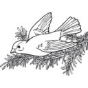 download Coloring Book Willow Goldfinch clipart image with 225 hue color