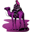 download Camel With Rider clipart image with 270 hue color