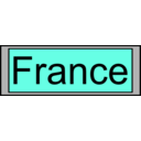 download Digital Display With France Text clipart image with 90 hue color