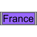 download Digital Display With France Text clipart image with 180 hue color