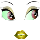 download Pretty Woman Smiley Emoticon clipart image with 90 hue color