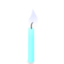 download Candle clipart image with 180 hue color