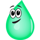 download Water Droplet clipart image with 315 hue color