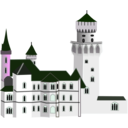 download Neuschwanstein Castle clipart image with 270 hue color