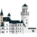 download Neuschwanstein Castle clipart image with 0 hue color
