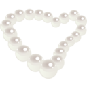 download Pearl Heart clipart image with 0 hue color