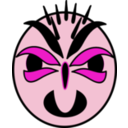 download Evil Face clipart image with 315 hue color