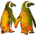 download Tux Love 2 clipart image with 180 hue color
