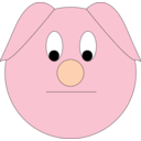 download Sad Piggy clipart image with 0 hue color