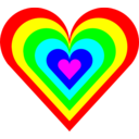 download 6 Color Heart clipart image with 0 hue color