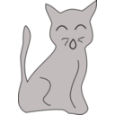 download Simple Cat clipart image with 270 hue color