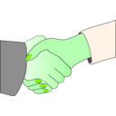 download Handshake With Black Outline White Man And Woman clipart image with 90 hue color