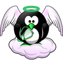 download Penguin In Heaven clipart image with 90 hue color