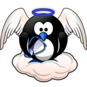 download Penguin In Heaven clipart image with 180 hue color